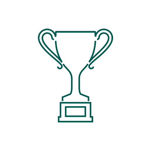 Icon, dark green, trophy